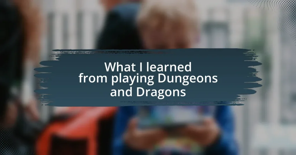 What I learned from playing Dungeons and Dragons