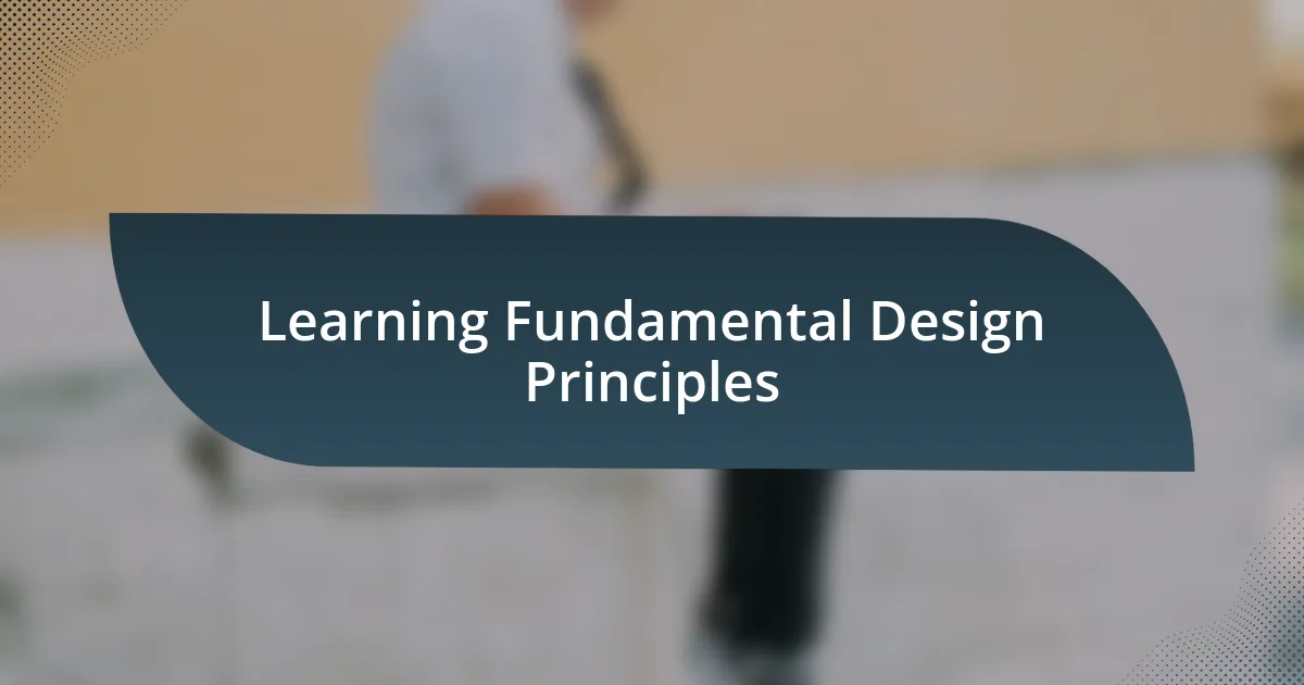 Learning Fundamental Design Principles